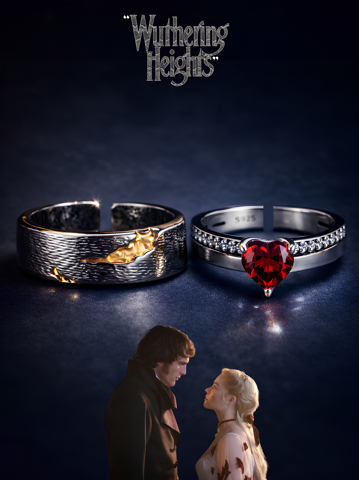 Heathcliff and Catherine Couple Rings