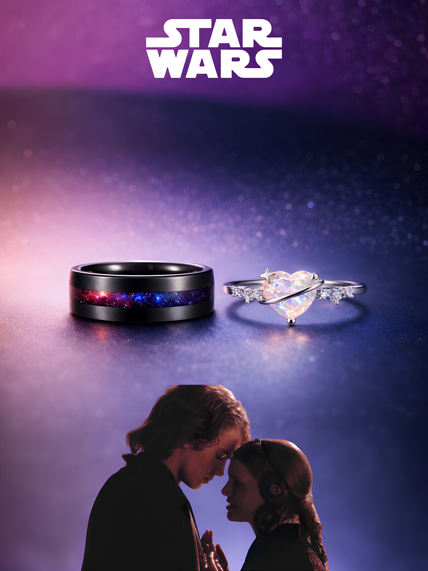 Anakin and Padmé Couple Rings