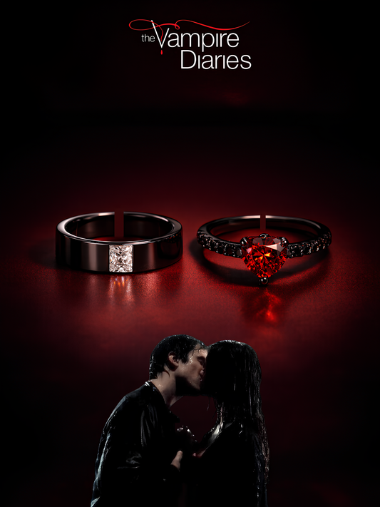Damon and Elena Couple Rings